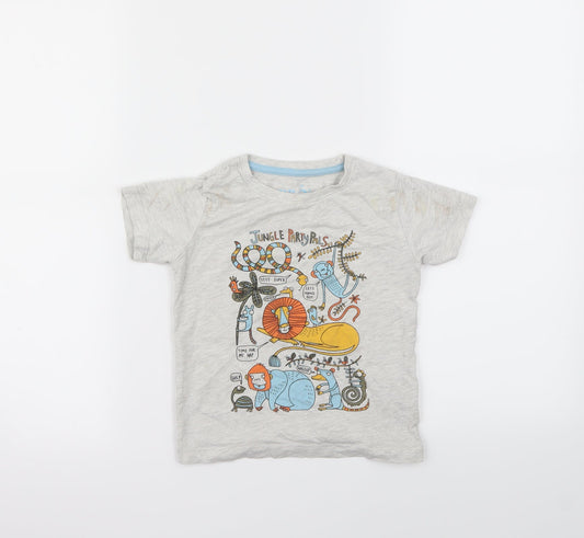 Urban Classics Boys Grey   Basic T-Shirt Size 2-3 Years