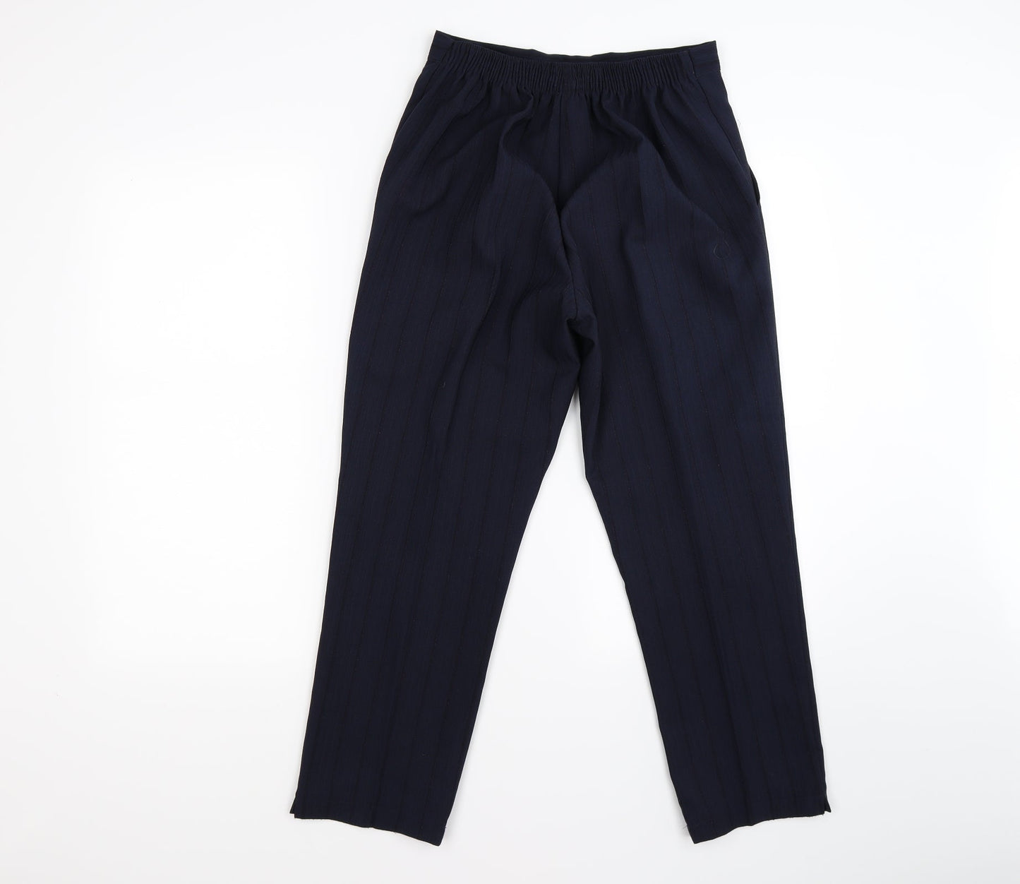 Preworn Womens Blue Striped  Trousers  Size 12 L24 in