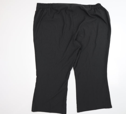 evie Womens Grey Striped  Trousers  Size 32 L25 in