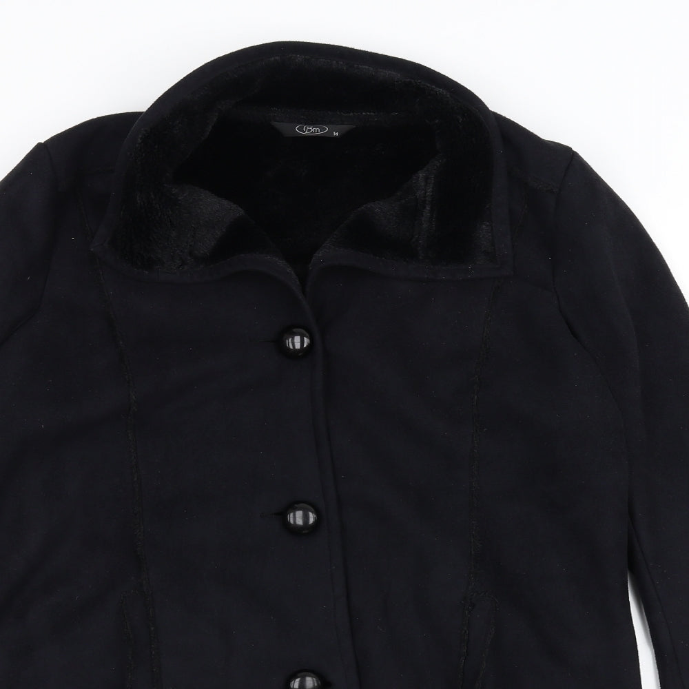 BM Womens Black   Jacket Coat Size 14