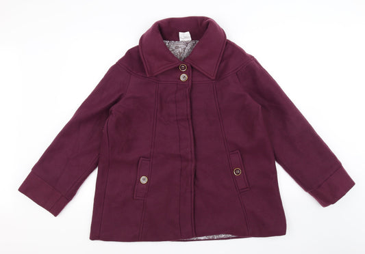 Anne De Lancay Womens Purple   Jacket Coat Size 14