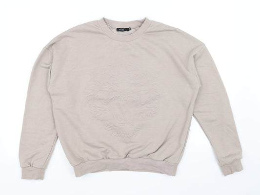 Eight paris Womens Beige   Pullover Jumper Size S  - embossed