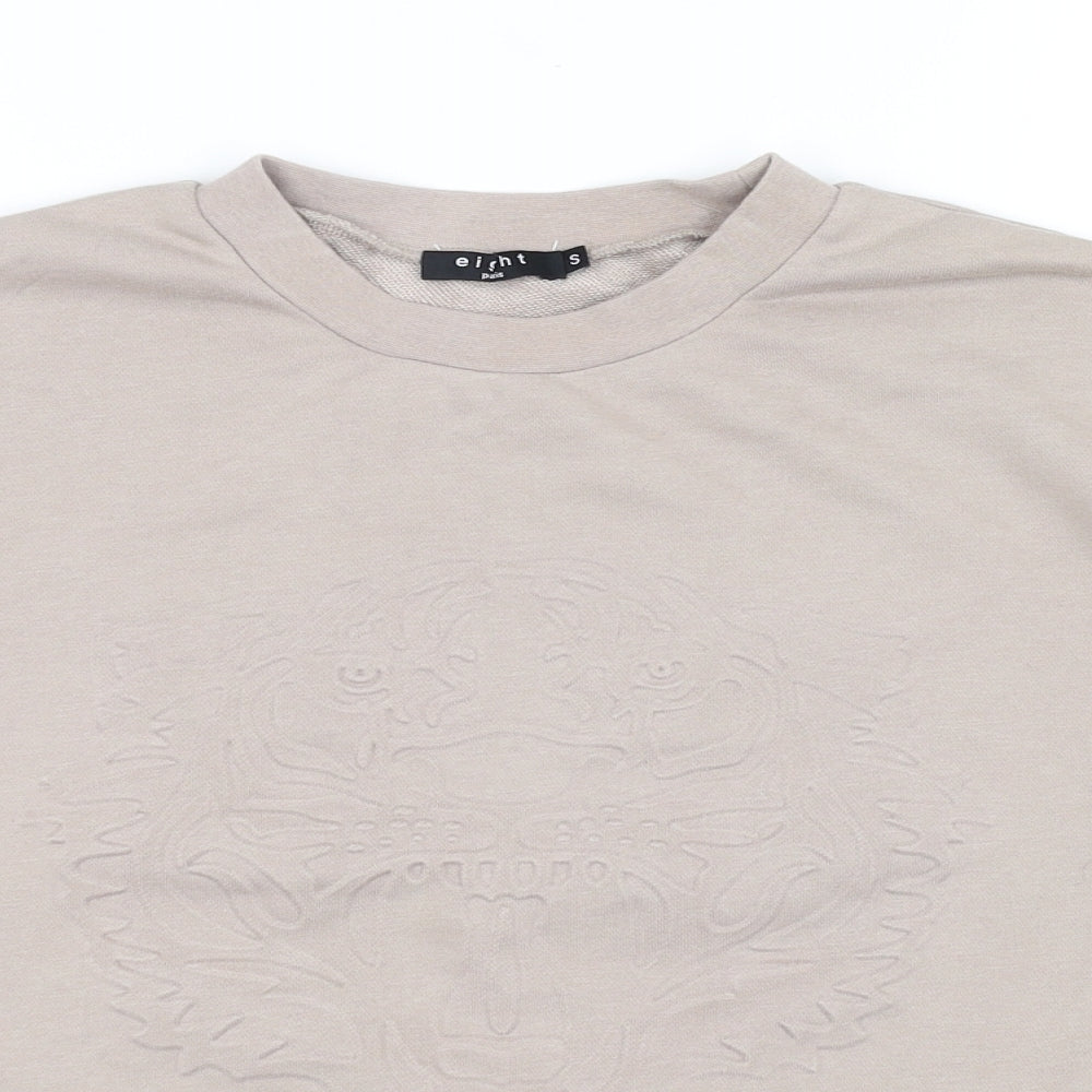 Eight paris Womens Beige   Pullover Jumper Size S  - embossed
