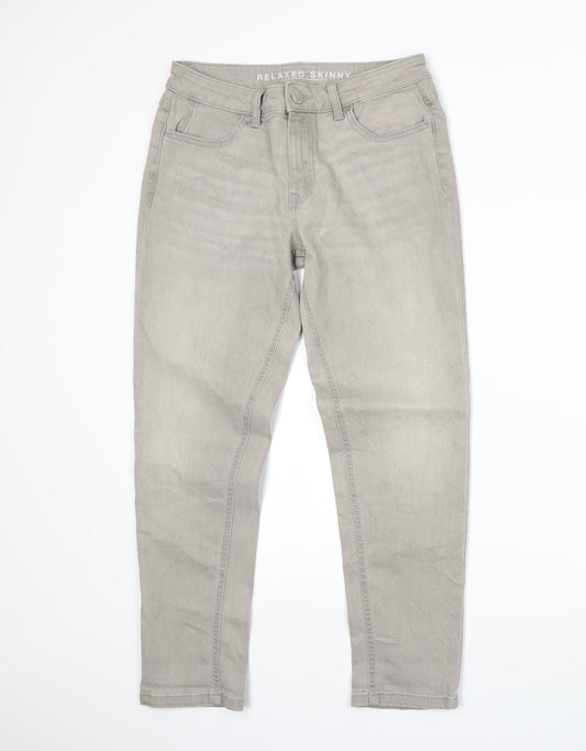Marks and Spencer Womens Grey  Denim Skinny Jeans Size 10 L25 in