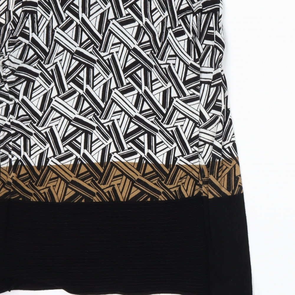 Preworn Womens Black Geometric  Pullover Jumper Size 8