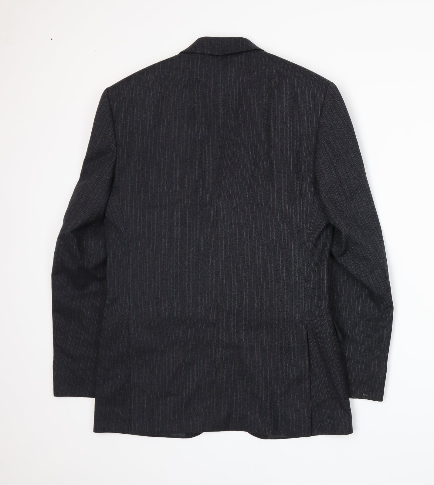 The Label Mens Grey Striped  Jacket Suit Jacket Size S
