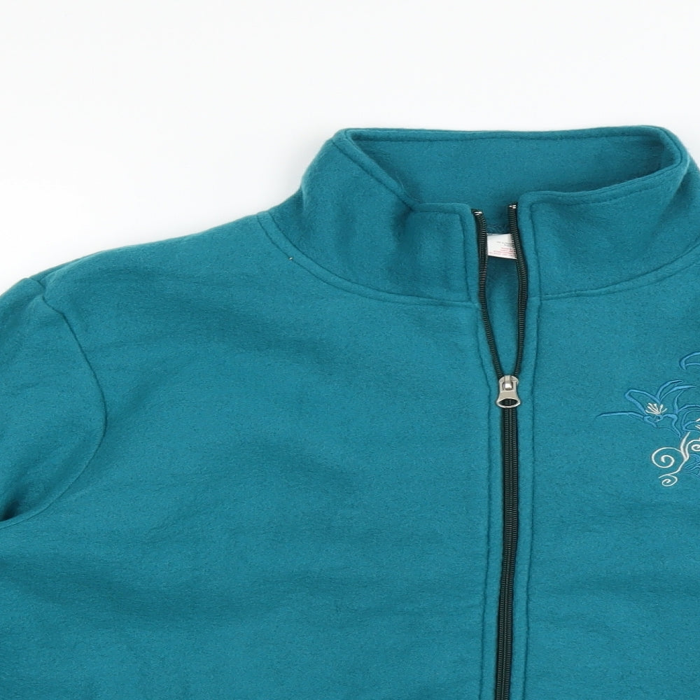 Anne De Lancay Womens Green   Full Zip Jumper Size M