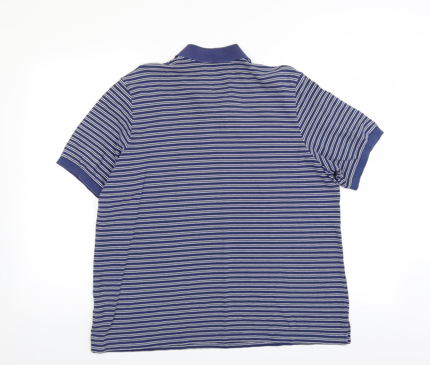 Marks and Spencer Mens Blue Striped   Polo Size 18