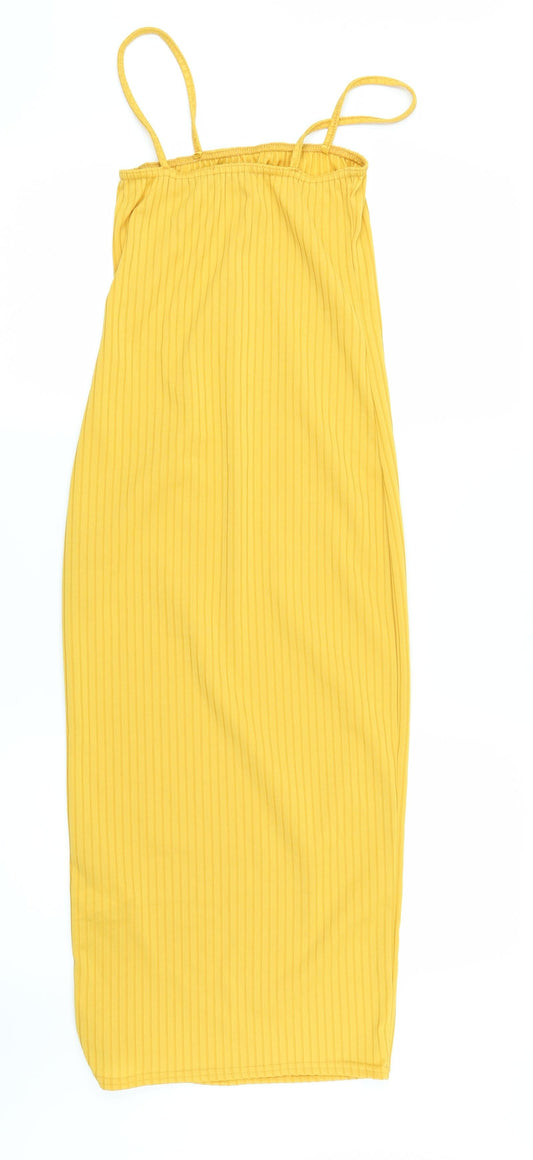 I SAW IT FIRST Womens Yellow   Pencil Dress  Size 6