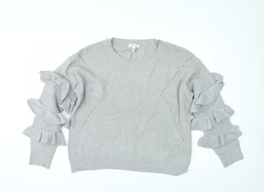 Wild flower Womens Grey   Pullover Jumper Size L  - Sleeve detail
