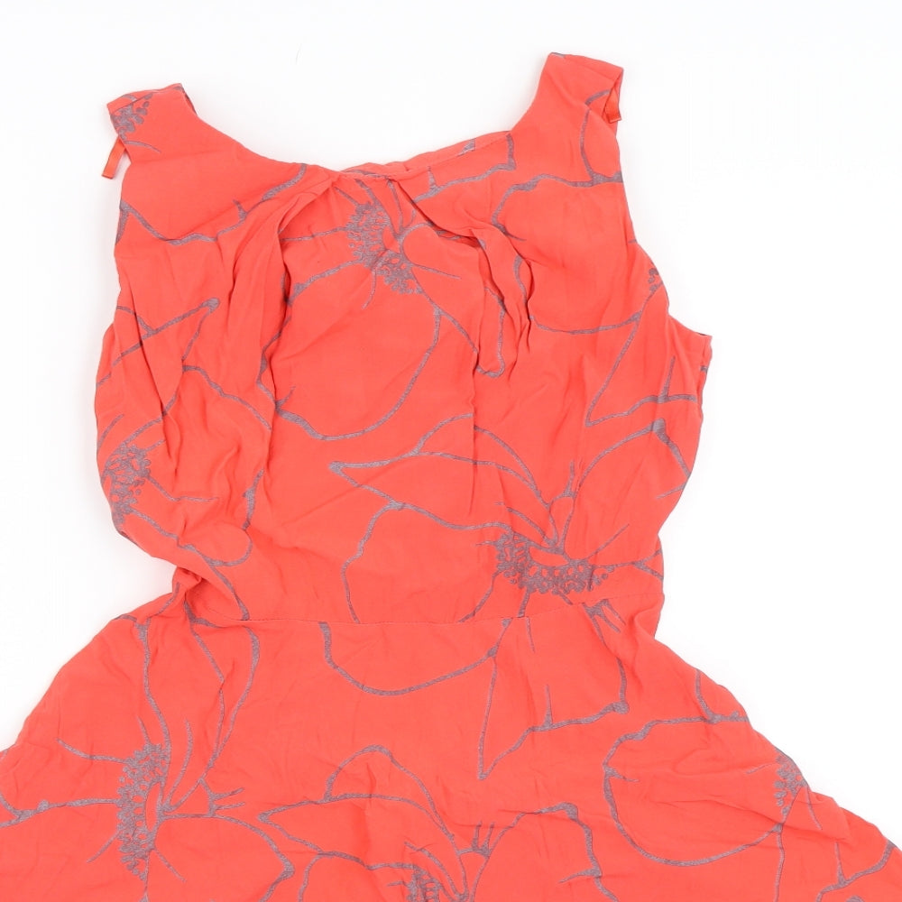 Apricot Womens Red Floral  Skater Dress  Size 8