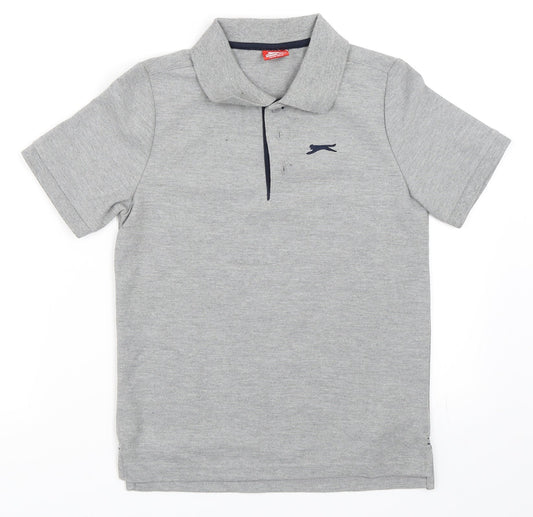 Slazenger Boys Grey   Basic Polo Size 11-12 Years