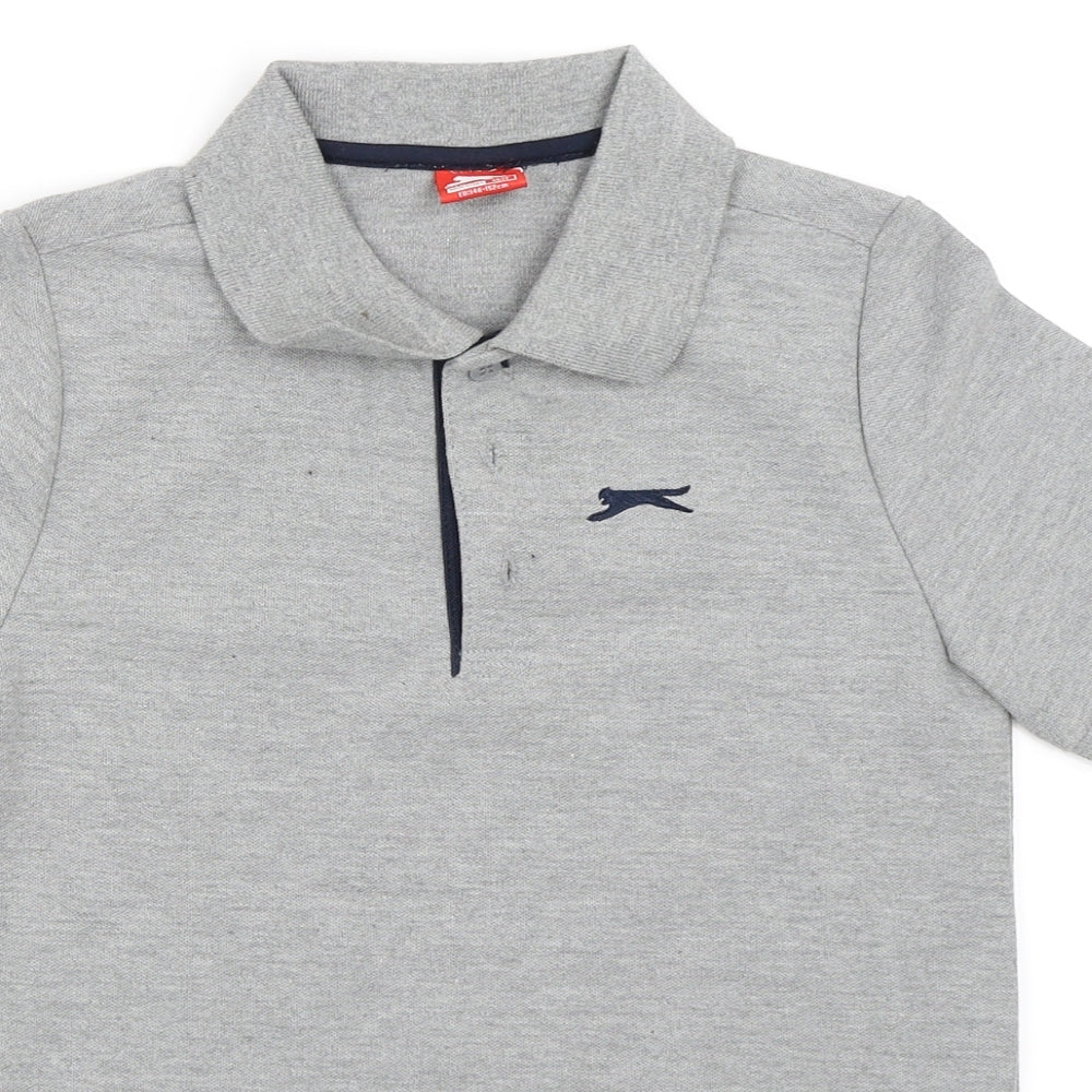 Slazenger Boys Grey   Basic Polo Size 11-12 Years