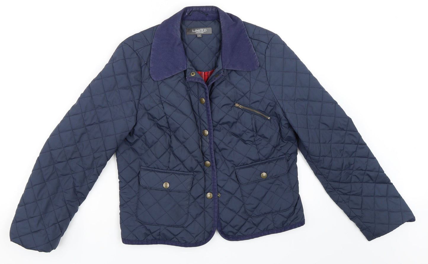 Limited Collection Womens Blue   Quilted Coat Size 12