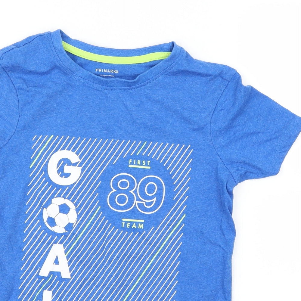 Primark Boys Blue   Basic T-Shirt Size 9-10 Years