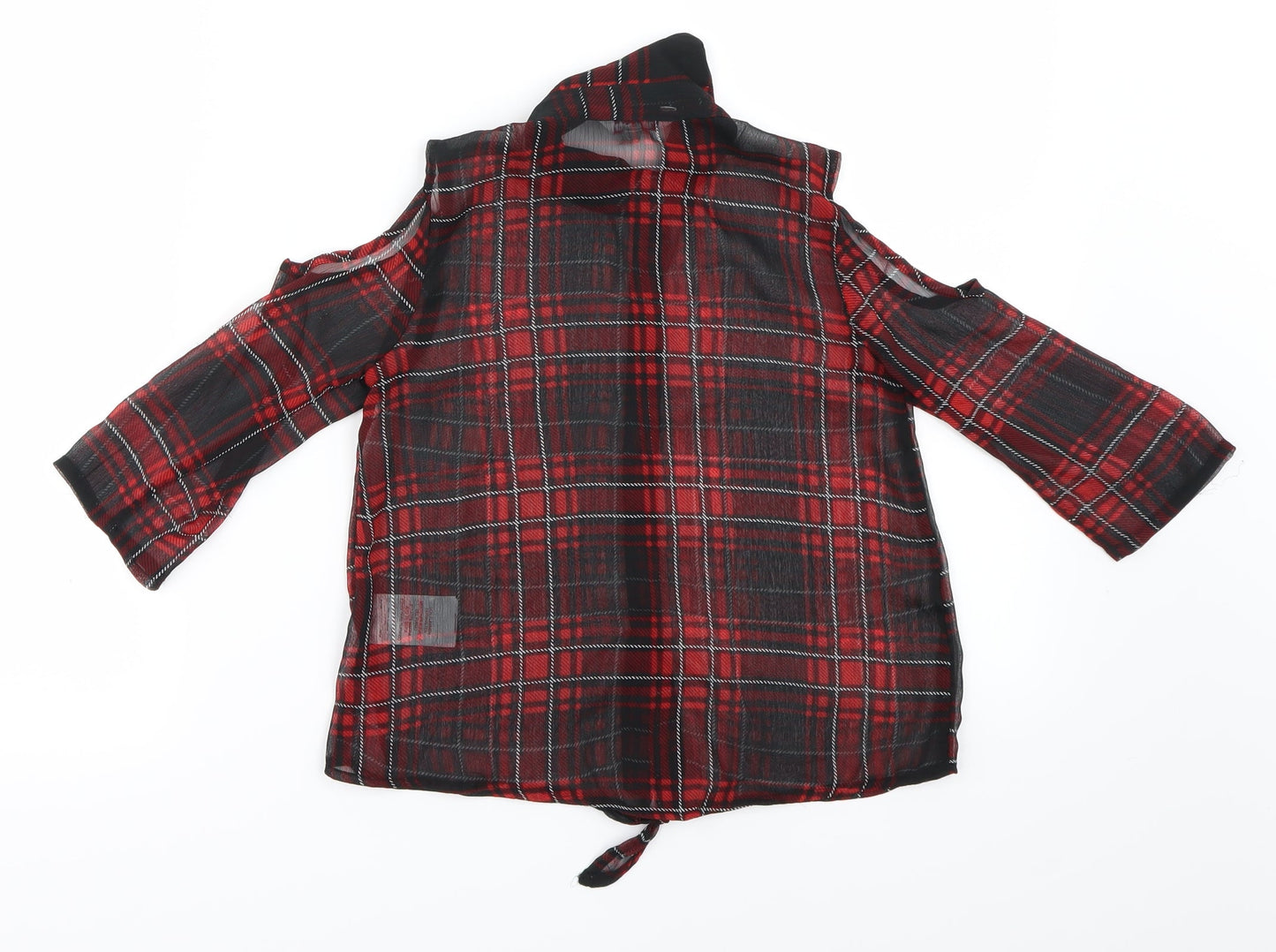 Miss Evie  Girls Black Check  Basic Button-Up Size 9 Years