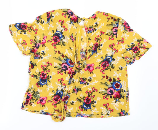New Look Womens Yellow   Basic T-Shirt Size 8