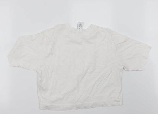 COLLUSION Womens White   Basic T-Shirt Size 10