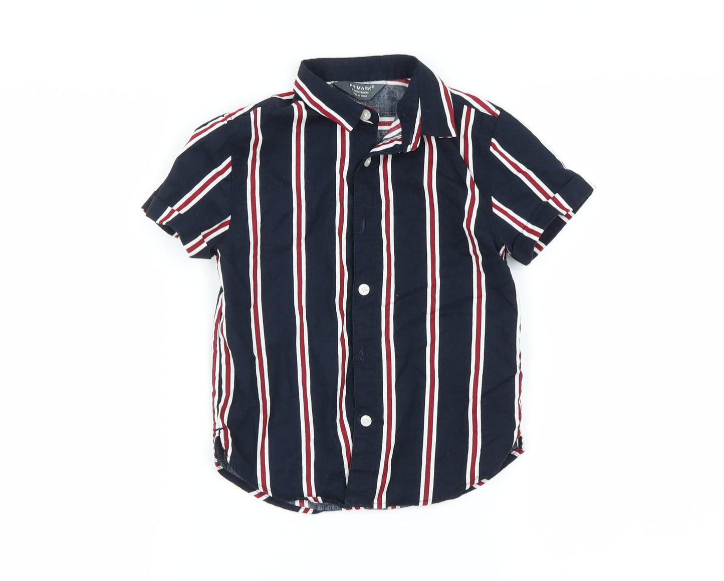 Primark Boys Black Striped  Basic Button-Up Size 2-3 Years