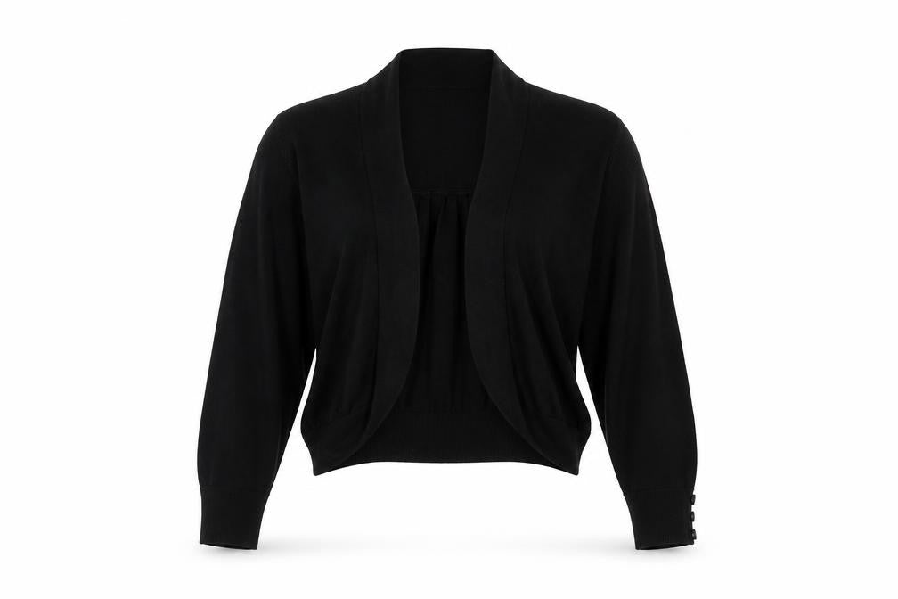 Front view of Wallis women’s black cardigan jumper, size L