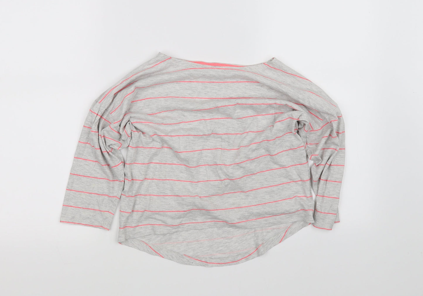 H&M Girls Grey Striped  Basic T-Shirt Size 10-11 Years