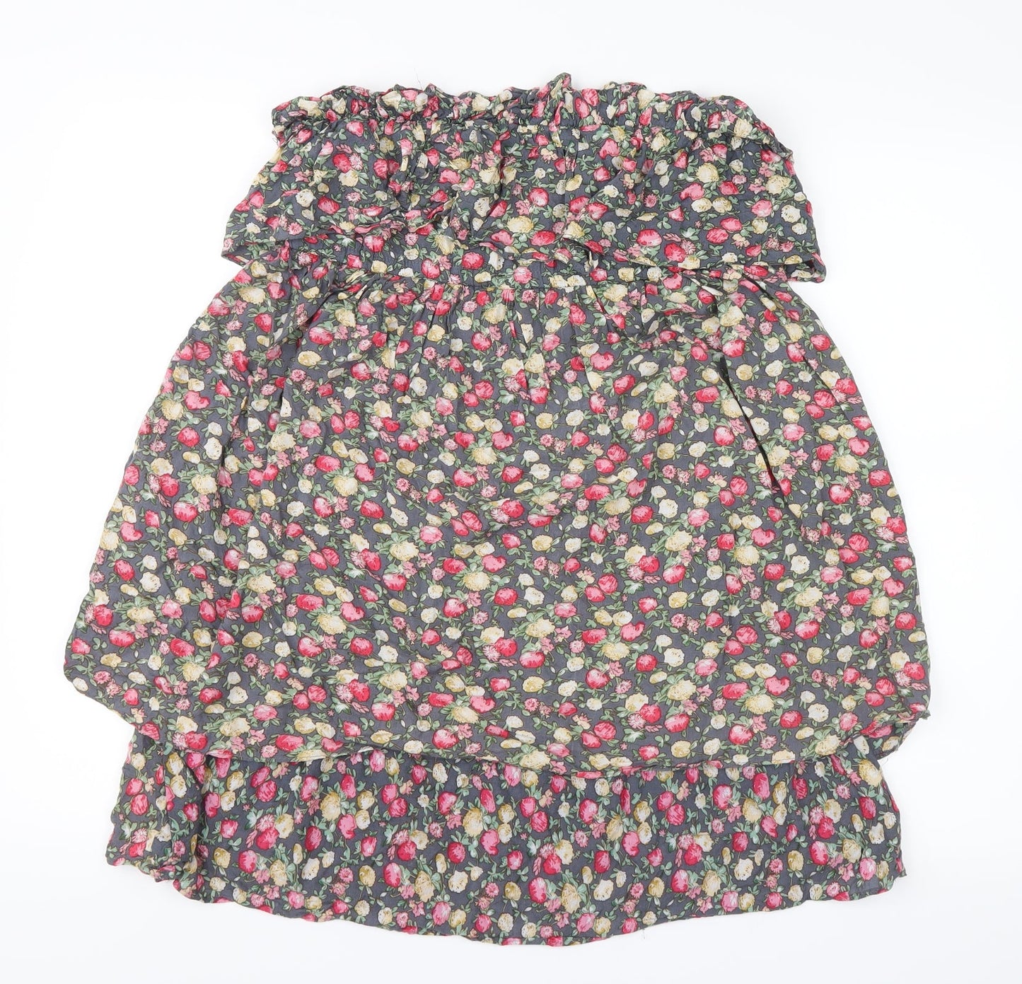Sweewe Womens Grey Floral  Shirt Dress  Size S