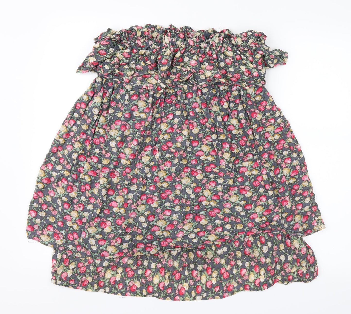 Sweewe Womens Grey Floral  Shirt Dress  Size S