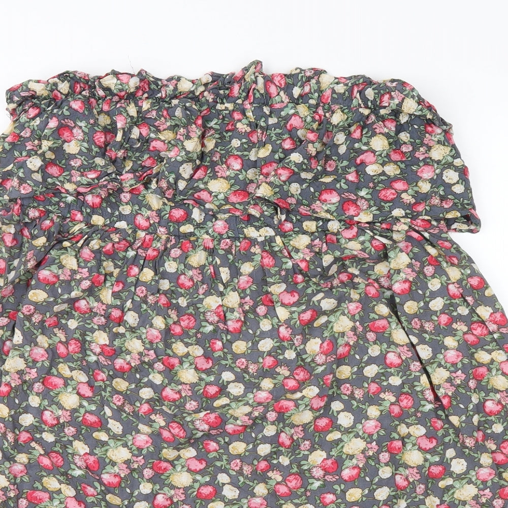 Sweewe Womens Grey Floral  Shirt Dress  Size S