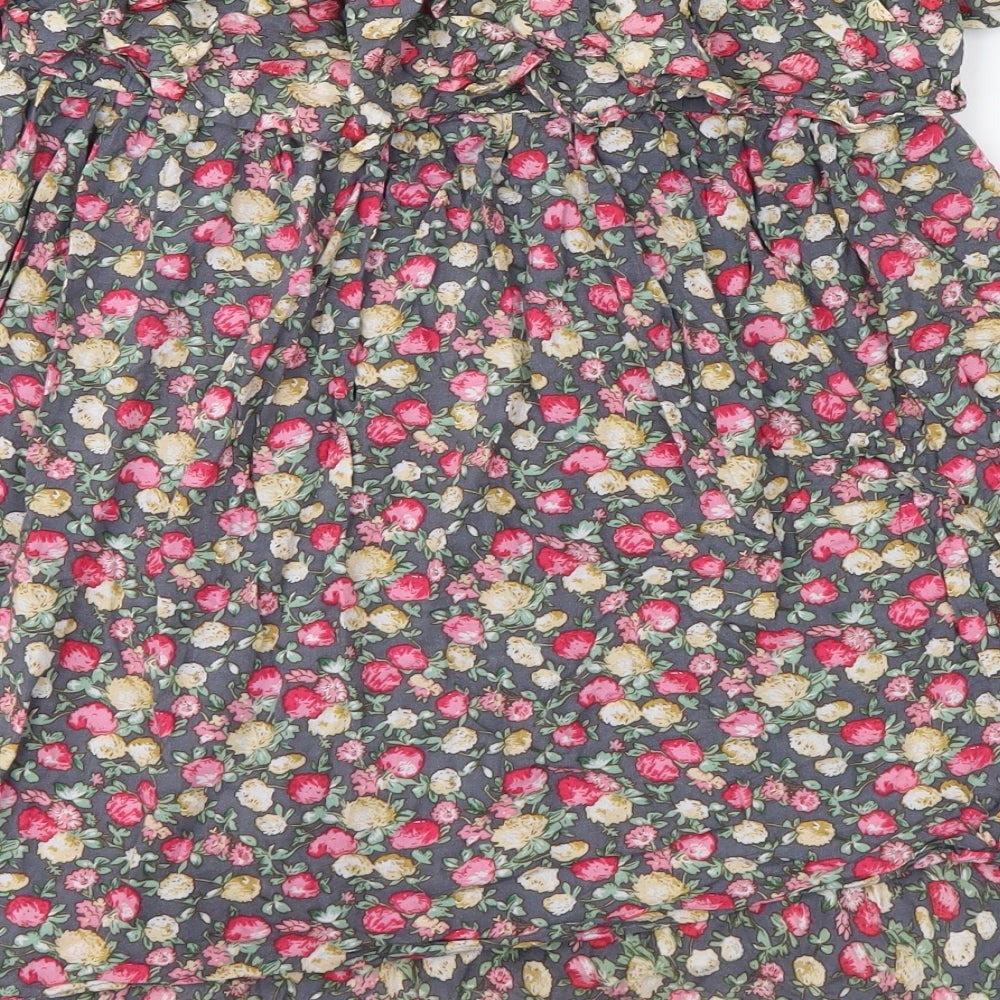 Sweewe Womens Grey Floral  Shirt Dress  Size S