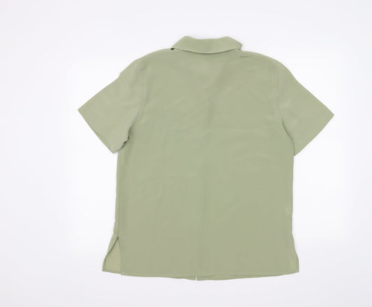 Isabelle Womens Green Floral  Basic Blouse Size 10