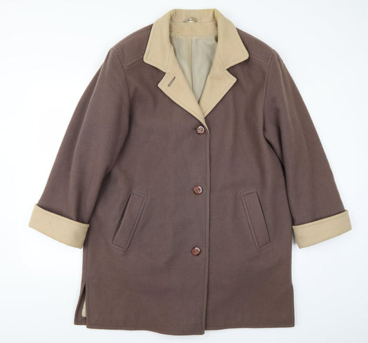 Essentials Womens Brown   Jacket Coat Size 18