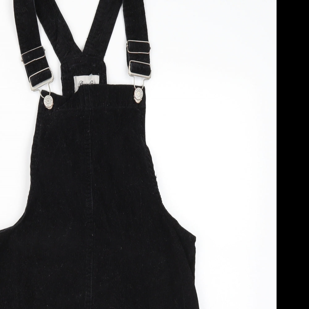 Denim & Co. Womens Black   Dungaree One-Piece Size 8