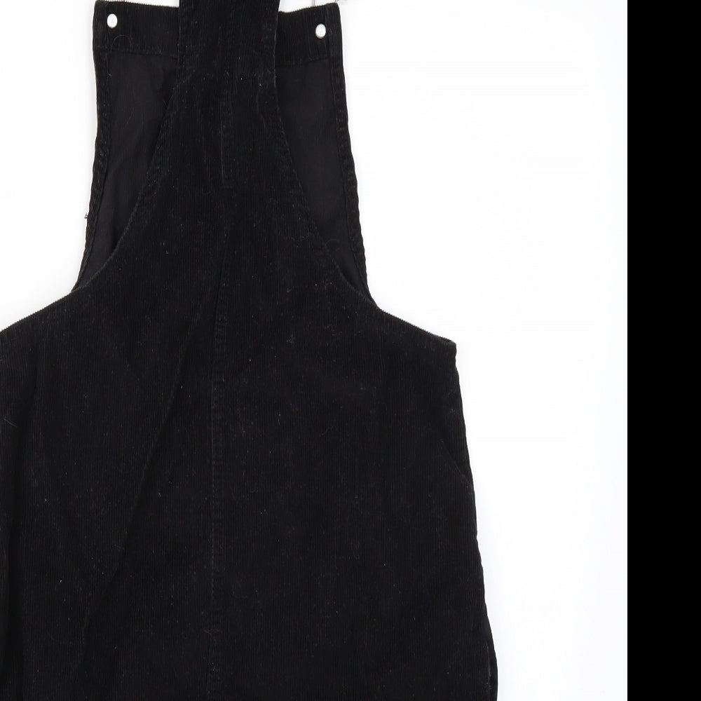 Denim & Co. Womens Black   Dungaree One-Piece Size 8