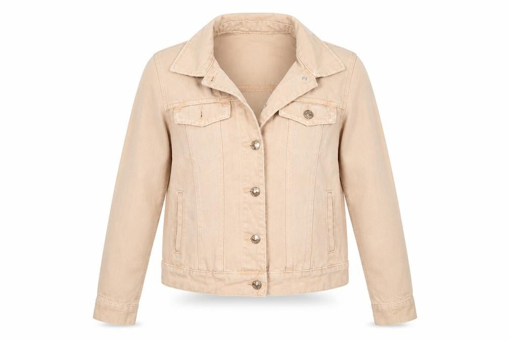 Front view of Next women’s pink gilet coat, size UK 6
