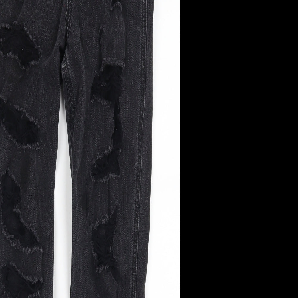 Hollister Womens Grey  Denim Mom Jeans Size 23 in L27 in