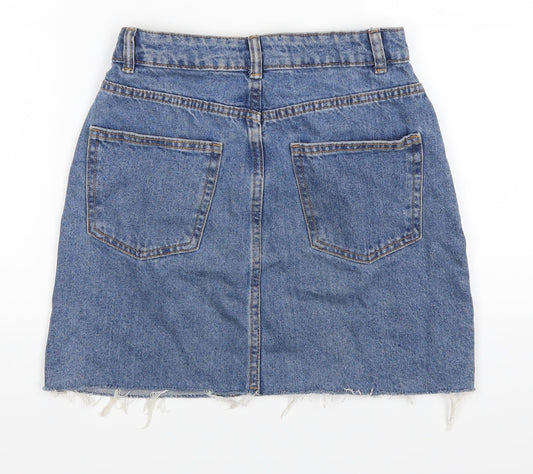 Denim Co Womens Blue  Denim A-Line Skirt Size 6