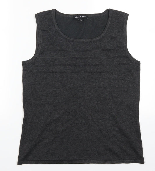 Cable & Gauge Womens Grey  Rayon Basic Tank Size M