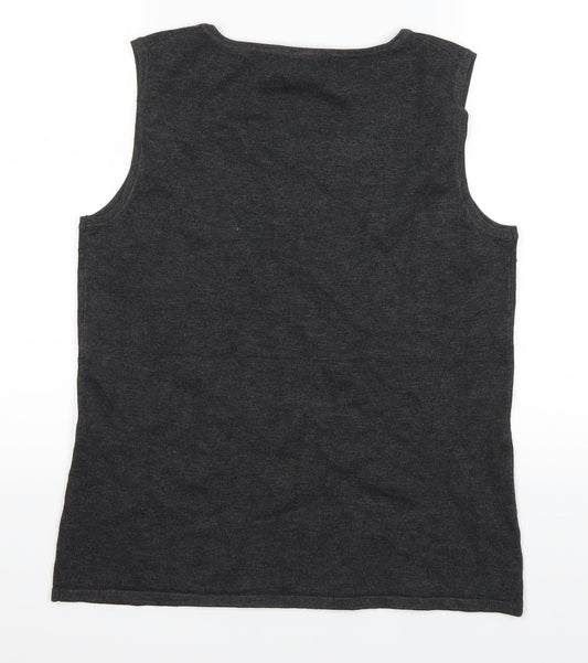 Cable & Gauge Womens Grey  Rayon Basic Tank Size M