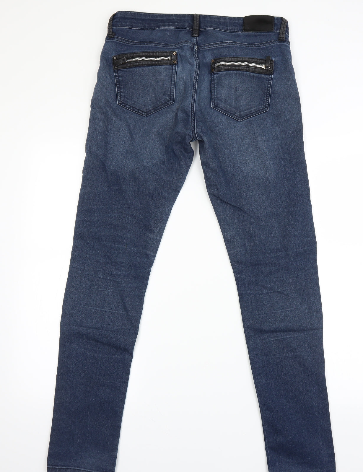 &SLIM Womens Blue Houndstooth  Straight Jeans Size 32 in L29 in