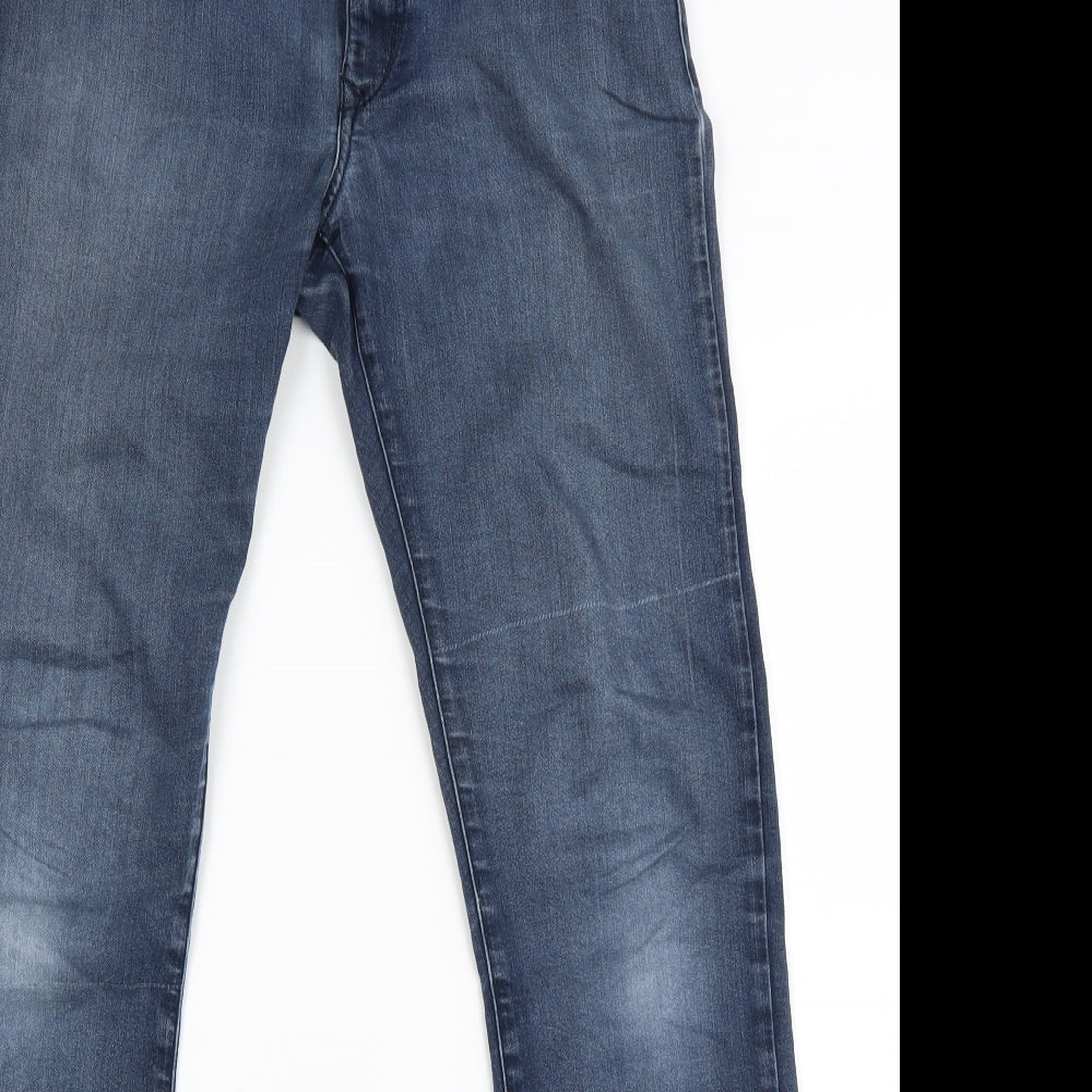 &SLIM Womens Blue Houndstooth  Straight Jeans Size 32 in L29 in