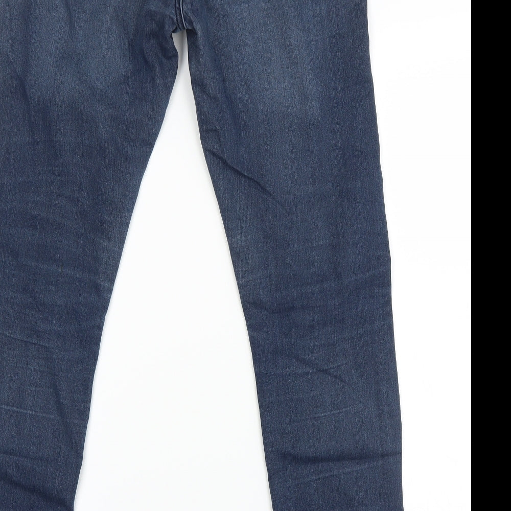 &SLIM Womens Blue Houndstooth  Straight Jeans Size 32 in L29 in