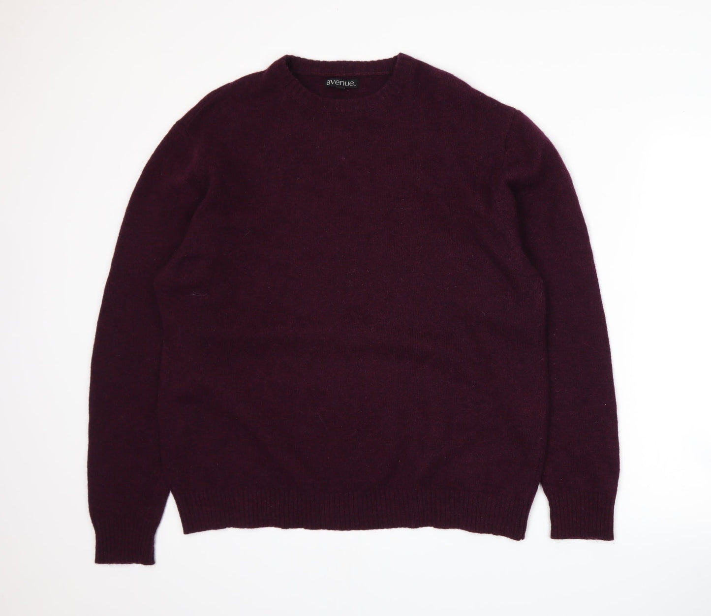 Avenue Womens Purple  Knit Pullover Jumper Size M