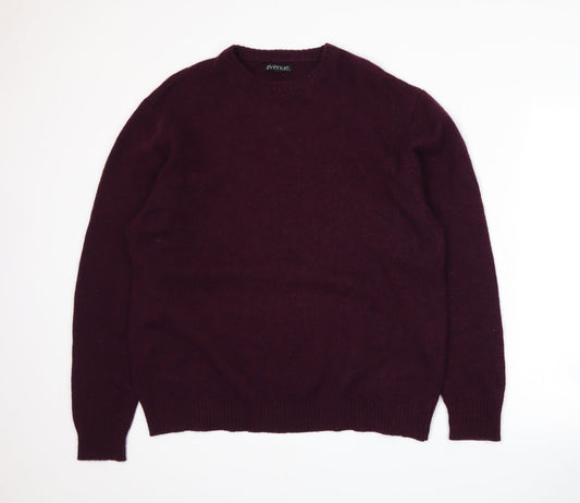 Avenue Womens Purple  Knit Pullover Jumper Size M