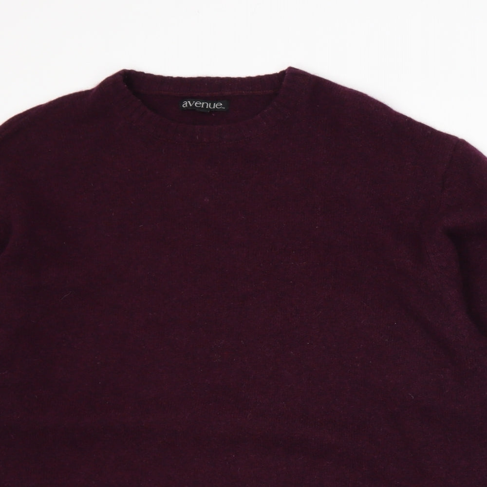 Avenue Womens Purple  Knit Pullover Jumper Size M