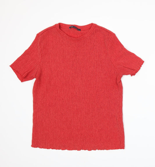 Marks and Spencer Womens Red   Basic T-Shirt Size 14