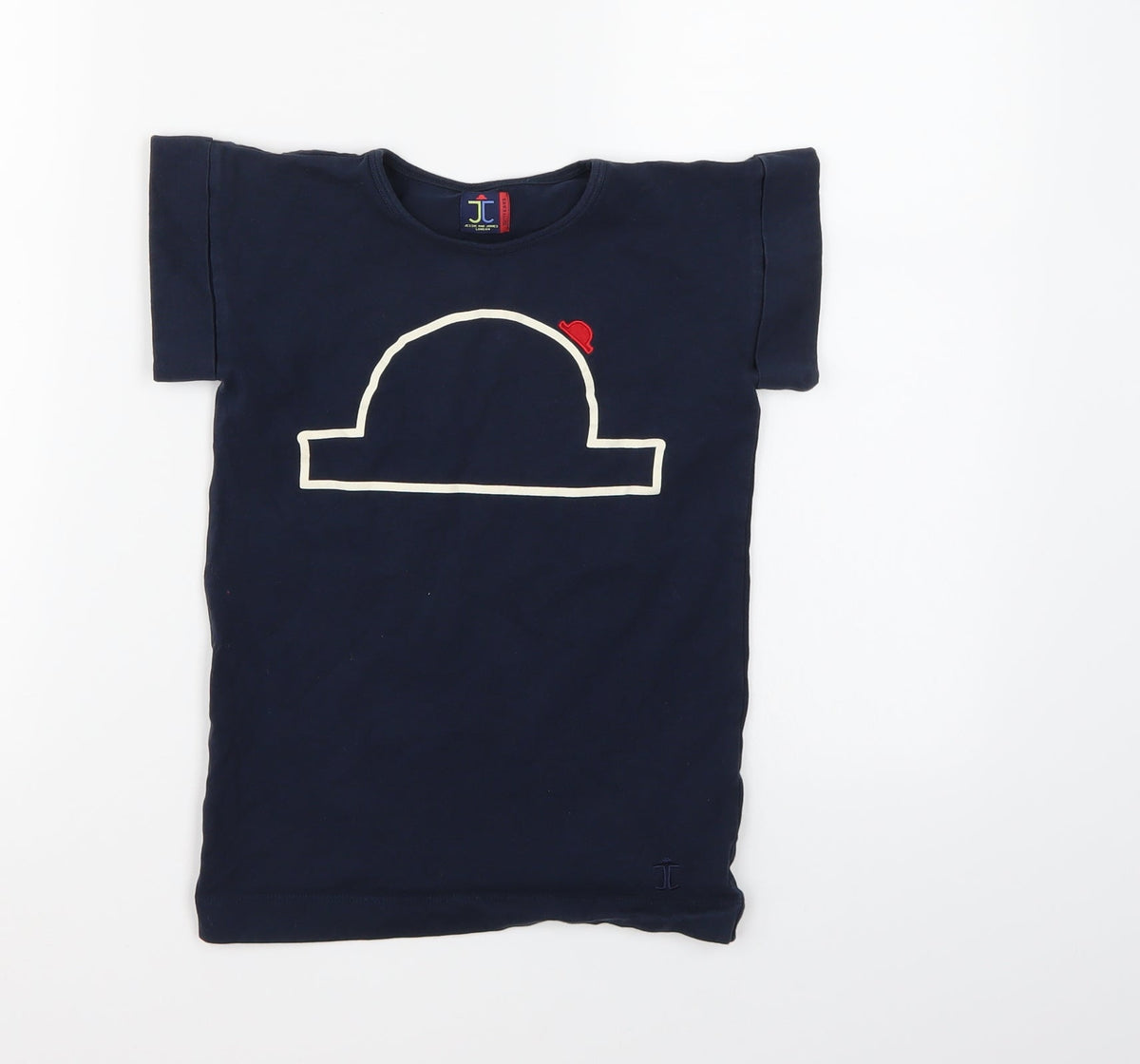 JESSIE AND JAMES Boys Blue   Basic T-Shirt Size 10-11 Years