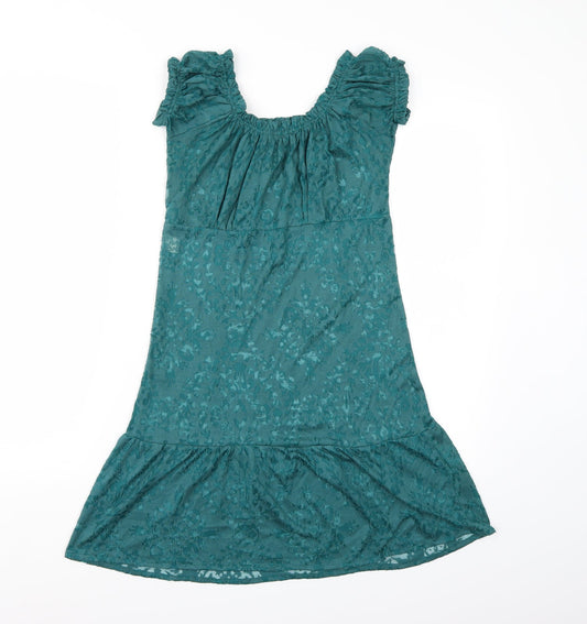 Diana Osorphan Womens Green Floral  Basic Blouse Size 12