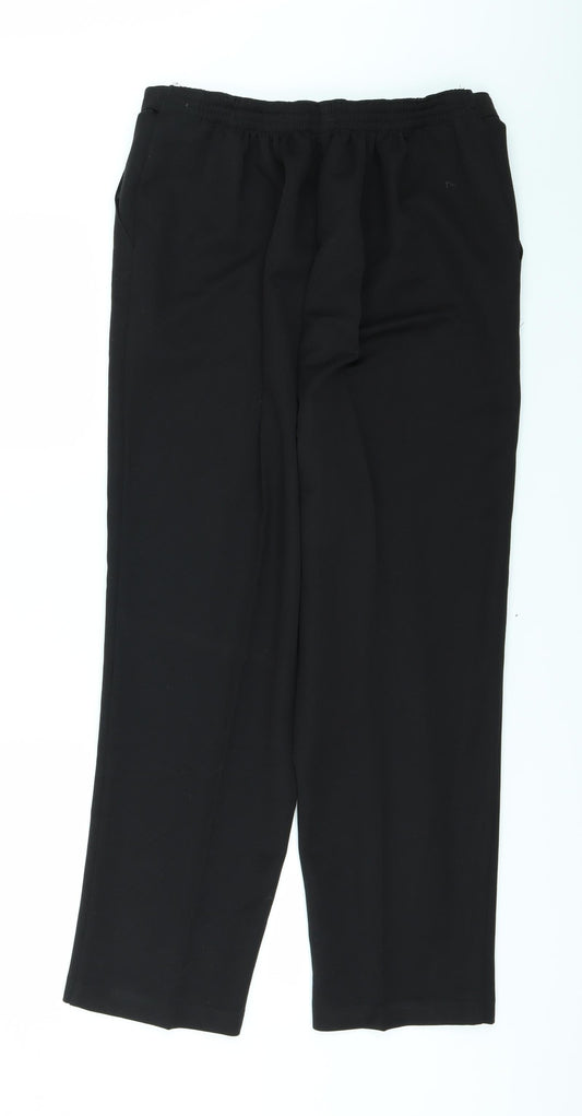 Preworn Womens Black   Trousers  Size 16 L27 in