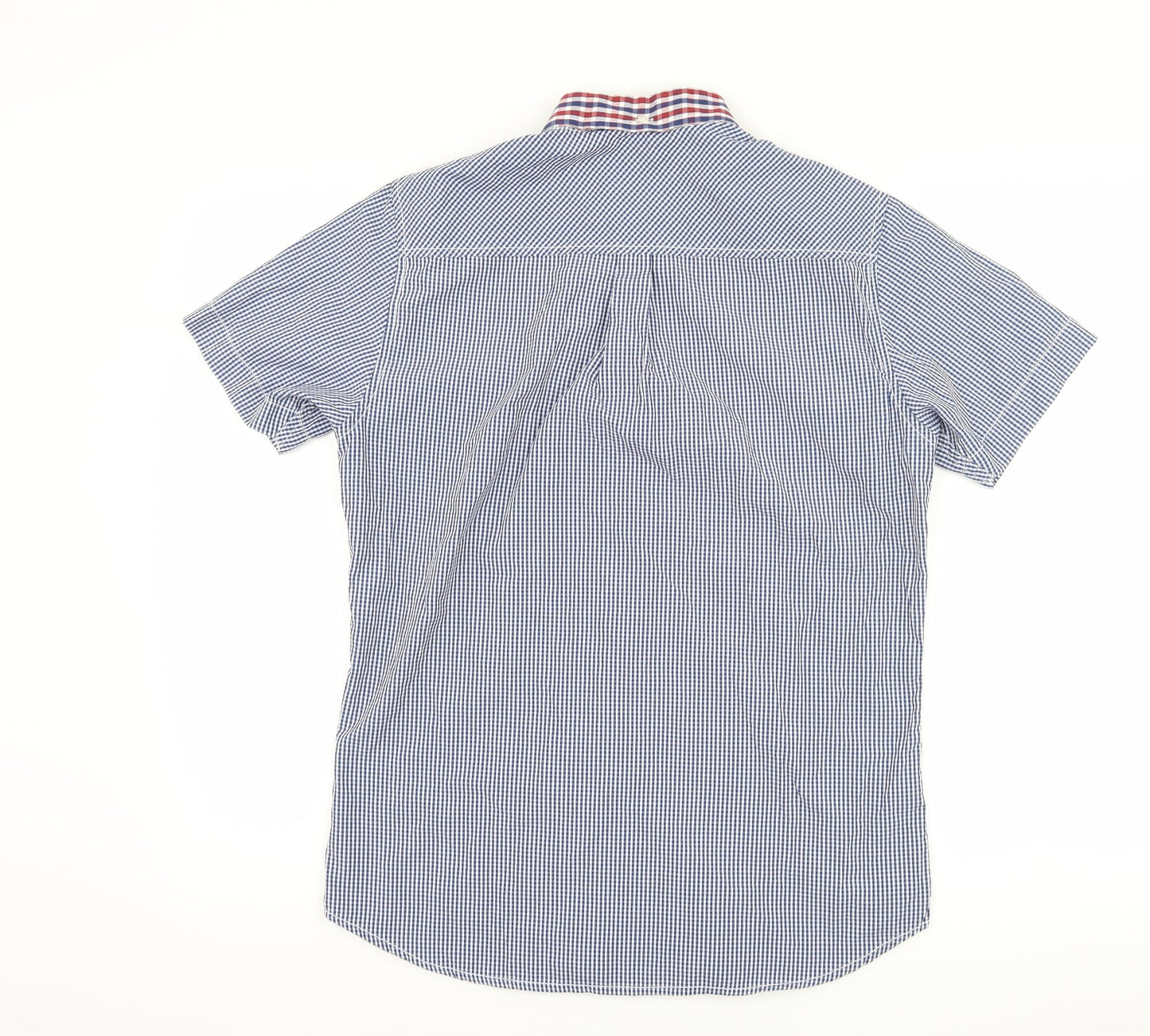 Twisted Soul Mens Blue Check   Button-Up Size S