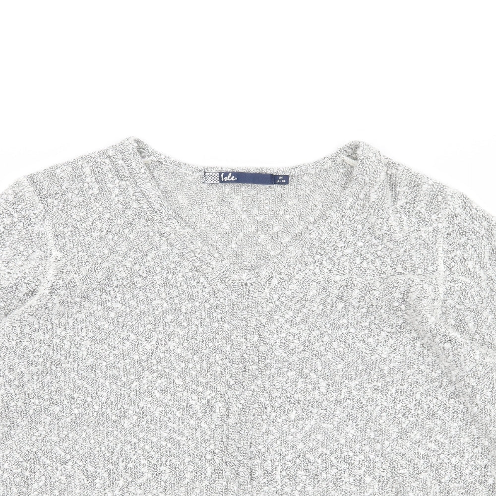 isle Womens Grey   Pullover Jumper Size M